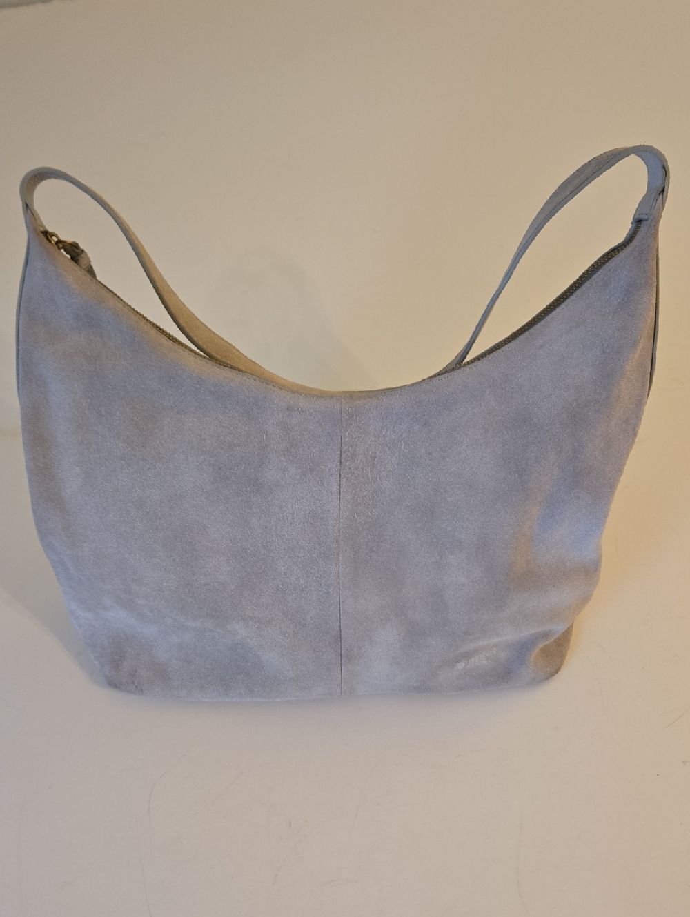 Margot Soft Gray Suede Hobo Bag